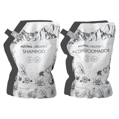 litro Shampoo +  1 litro Acondicionador